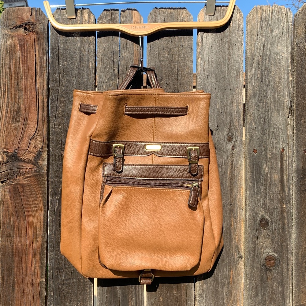 Liz Claiborne Brown Bucket Bag Backpack